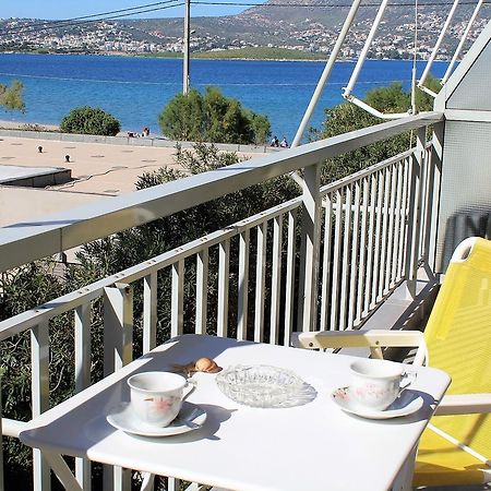 Apartment Sea View In Front Of The Beach Of Agia Marina Pórto Ráfti Kültér fotó