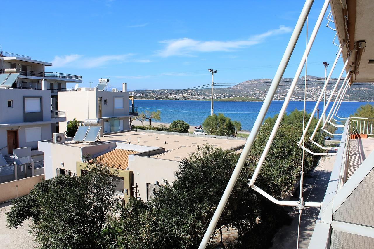 Apartment Sea View In Front Of The Beach Of Agia Marina Pórto Ráfti Kültér fotó